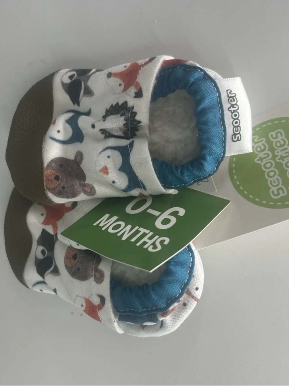 SCOOTER BOOTIES NWT BABY ANIMAL BABY BOOTIES FOX OWL RACOON 0 to 6 months